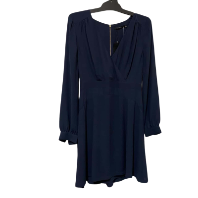 Portmans Womens  Size 10 Cocktail Dress / Long Sleeve Dress Navy Blue 