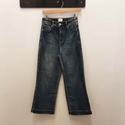 Just Jeans Womens  Size 6 Blue Denim Amaze Knit Wide Leg Jeans