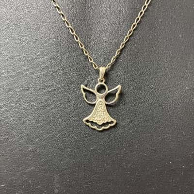 45cm Womens Necklace / angel Pendant 925 Silver 