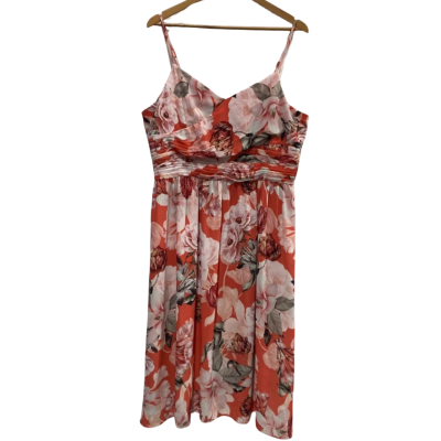 Portmans Orange Floral Dress Size 16 