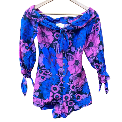 Alice McCall Floral Silk-Blend Playsuit Size 4