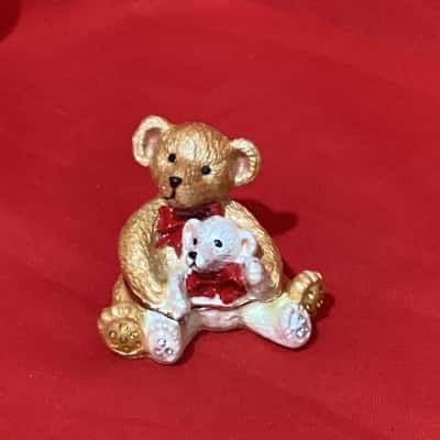 Secrets Teddy & Baby Trinket Box