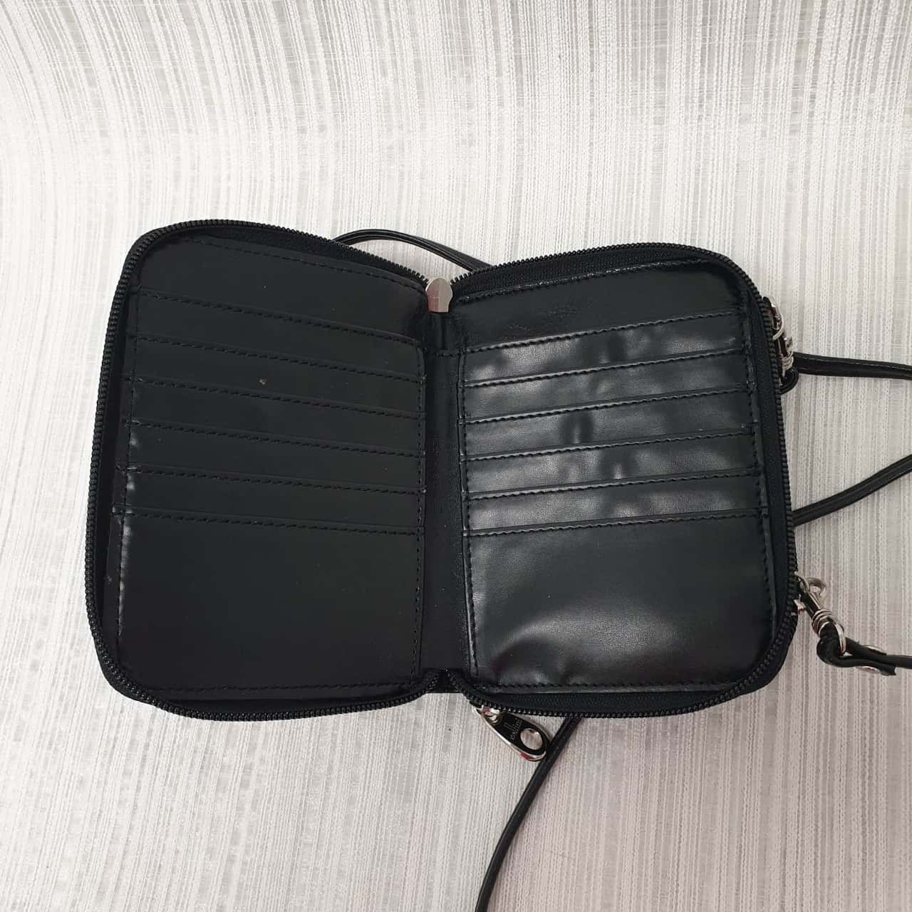 Cellini Gorgeous Black Leather Crossbody Wallet / Small Bag - RRP $169. ...