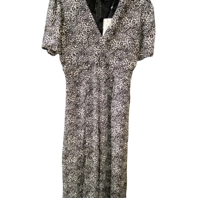 Minkpink Size L Jumpsuit Short Sleeved Black  / Floral / White BNWT