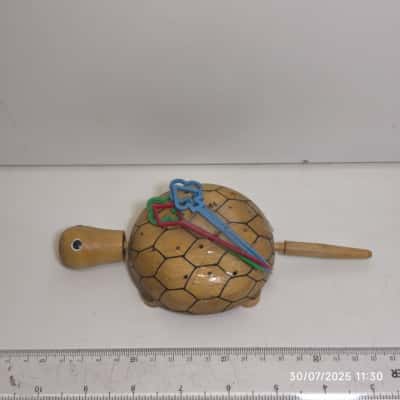 Wooden Turtle Tooth Picks Vintage Set 