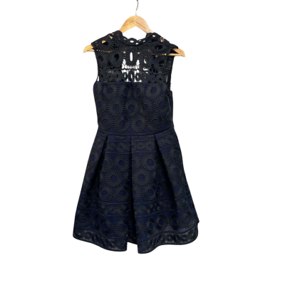 Maje Womens  Size 2 Sleeveless Dress  Black  / Blue 