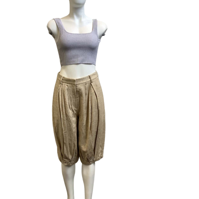 Brand New Tibi Womens Brand Label Size 0  Balloon Shorts Beige Mix