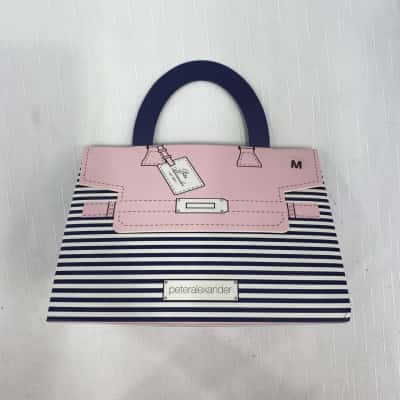Peter Alexander Womens Size M Underwear Navy Blue / Pink  / Striped / White 