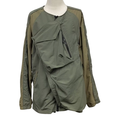 LAKH SLanted Pockets Functional Jacket in Olive - Mens Size L 