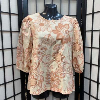 Brand New Sass Womens  Size 10 3/4 Sleeve Shirt 