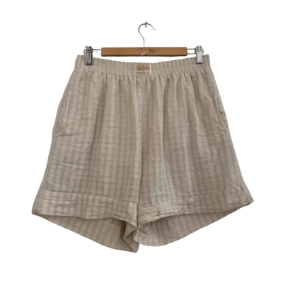 Ghanda Womens  Size 10 Shorts Beige / Striped 