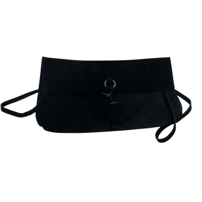  New Women's Suede Handbag Black  