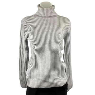 Country Road Turtleneck Jumper - Silver Grey Size XL