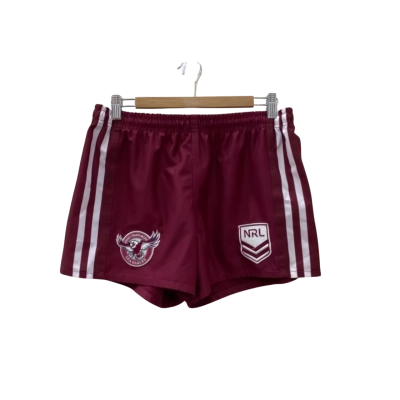 NRL Mens  Size L Shorts Maroon Manly Sea Eagles