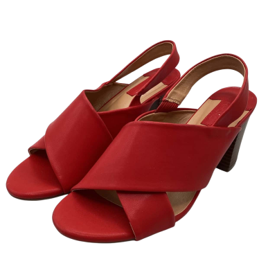  KHOKO Womens Cross Front Heel "Lexie"  Size 7 Red RRP $69.95