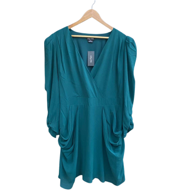 City Chic Womens  Size S Long Sleeved Dress Green 