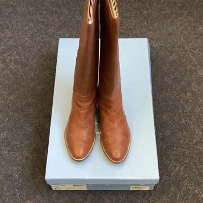 In Box Seychelles Womens AUS Size 8.5 Rally Leather Boots Cognac