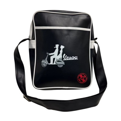 Vespa Vegan Leather Crossbody Shoulder Bag with Graphic Print