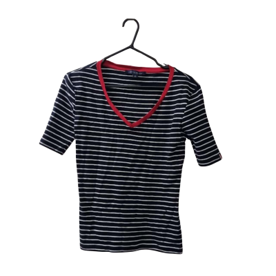 Tommy Hilfiger Women's Size S Striped V-Neck Top 