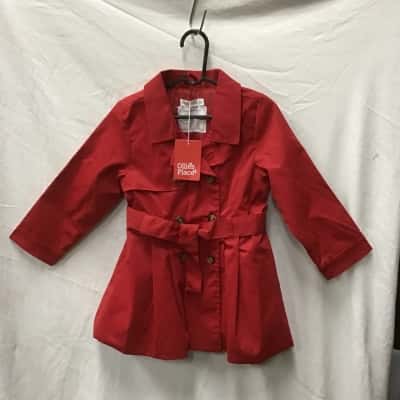 Ollies Place Kids Red Trench Coat Size 3