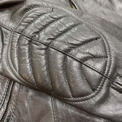 Mars  Womens  Black Leather Motorcycle Size 10 Jacket 