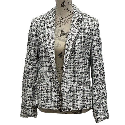 H&M Womens  Size 10 Black  / Checked / White 