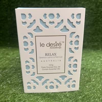 Le Desire Relax (Geranium Lemon Patchouli) - Aromatherapy Soy Candle 340g (New)