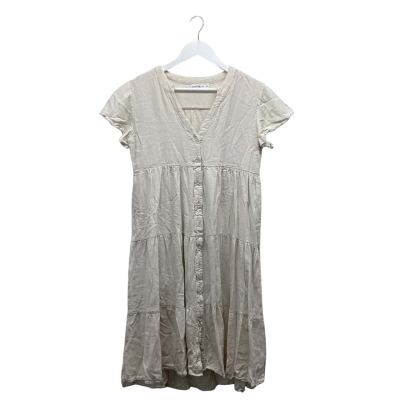 GRACE&CO.  Size 10 Beautiful Natural Linen Blend Dress
