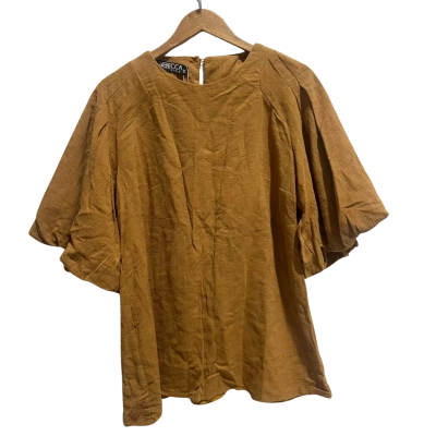 Rebecca Style Size M Blouse Beige / Mustard 