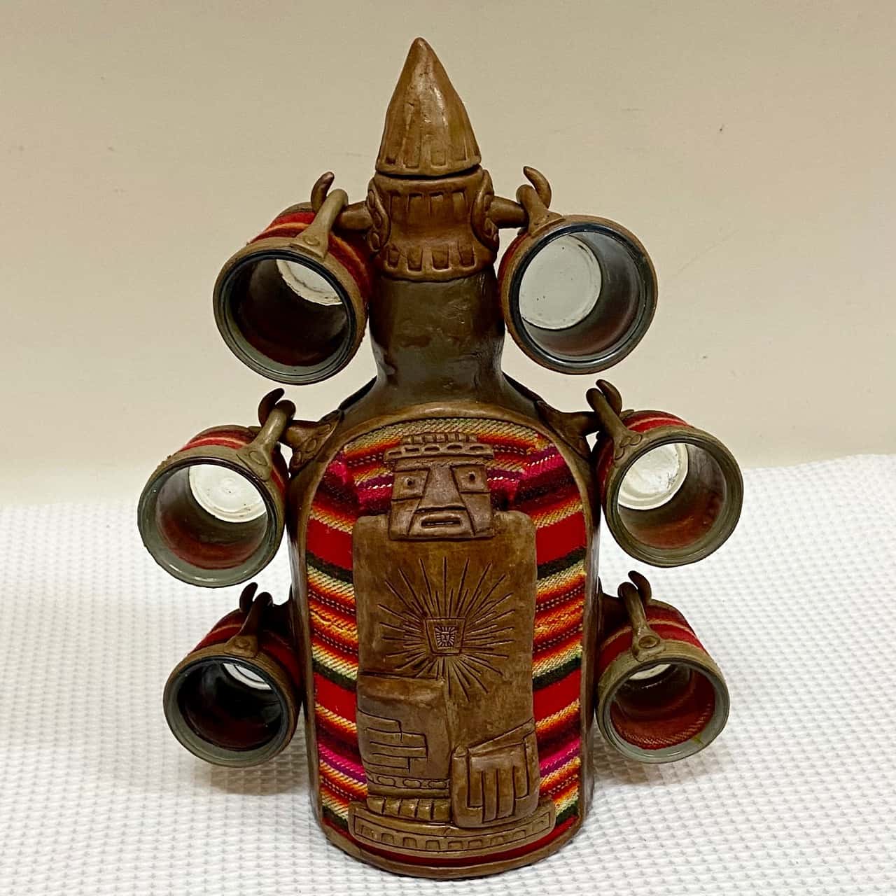 Unique & Quirky Decanter with 6 Glasses & Cork Stopper (s)