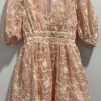 Billy J Womens Dress Size 8 Floral / Off White / Pink  