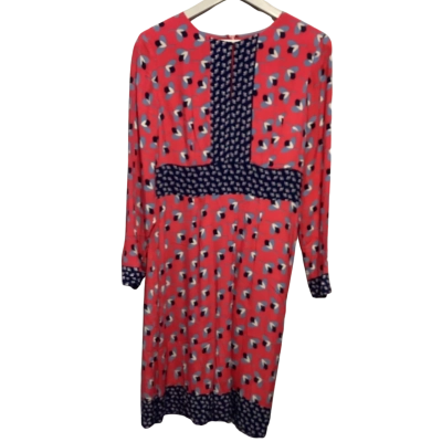  Womens  Size 12 Cocktail Dress Blue / Pink  