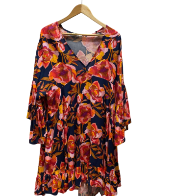 St Frock  Womens Size 14 Orange Floral Dress