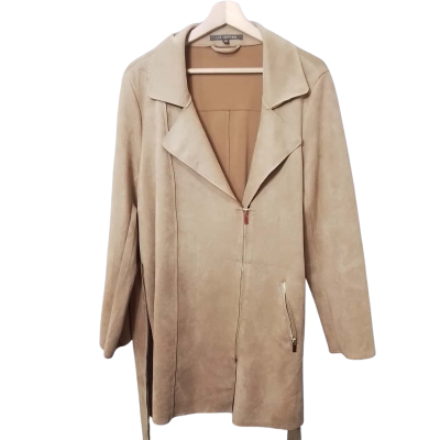 Liz Jordan Womens Size 12 Trench Coat Brown 