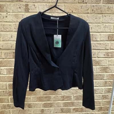 Metalicus Womens black franca long sleeve jacket  Size L / M 