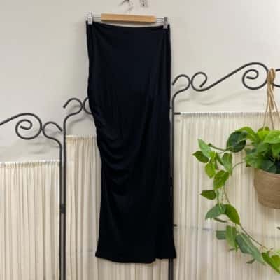 White Fox Women's Size L Invites Only Maxi Skirt Black - New With Tags 