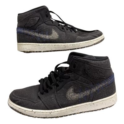 Nike Air Jordan I Mud SE “Crater Black” Mens  Size 12 / 46 Sneakers 