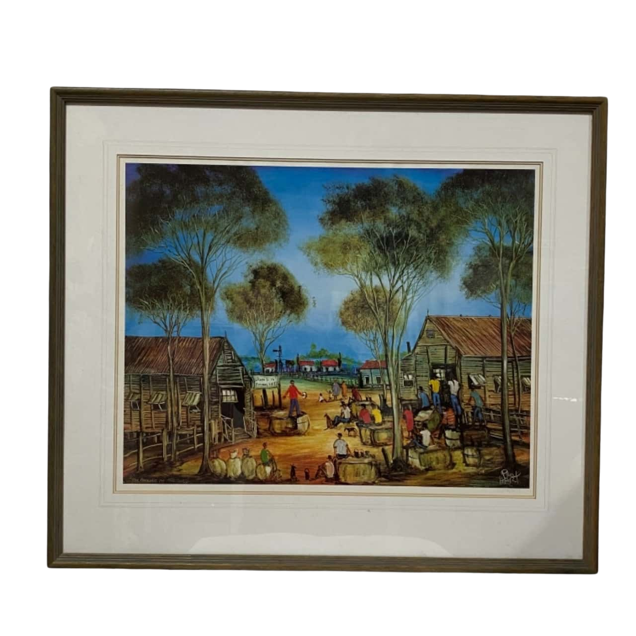 CLICK AND COLLECT PRO HART Gallery “THE PREACHER AT THE SHED'' Framed ...
