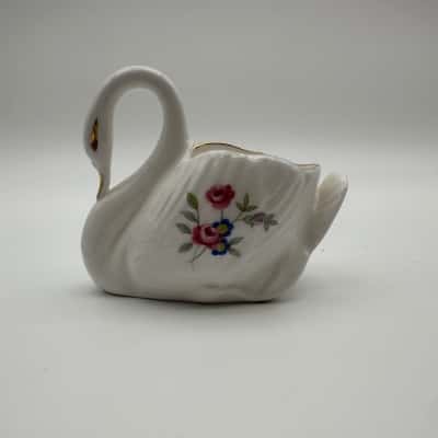 Small Royal Albert Bone China Swan Bud Vase 