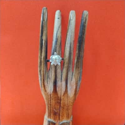  Womens Silver Ring Size 19/59