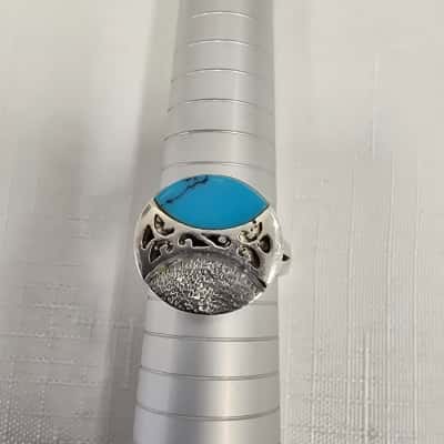  Womens Ring 925 Silver / Turquoise 