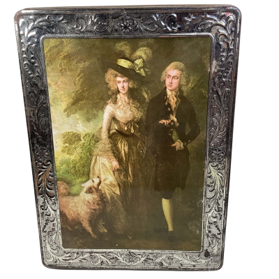 Assorted biscuits tin  featuring Mr and Mrs Hallett (The Morning Walk)