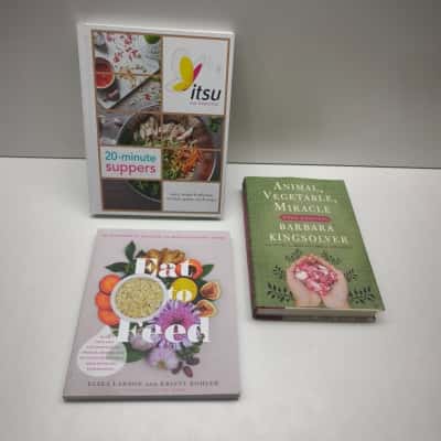 Cookbooks & Food Book Lot Itsu 20 Min Suppers Eat to Feed Kingsolver Miracle