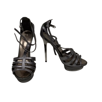 Wayne Cooper Women's Size 36 Leather High Heels Grey 