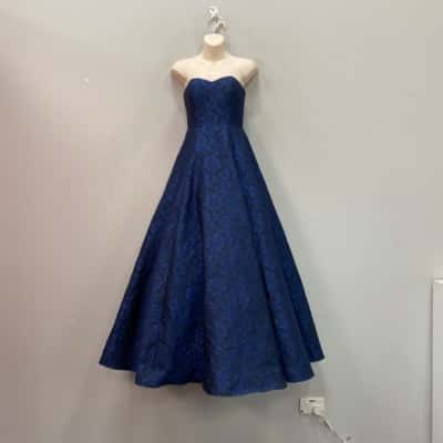 Anissa Womens  Size 6 Formal  Strapless Dress Black  / Blue / Floral 