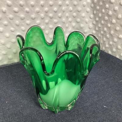Vintage Green Art Deco Bowl