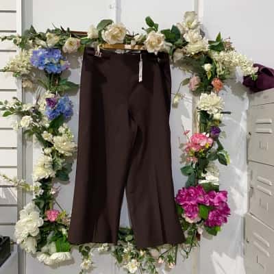Veronika Maine Womens  Size 16 Wide Leg Pants Brown 