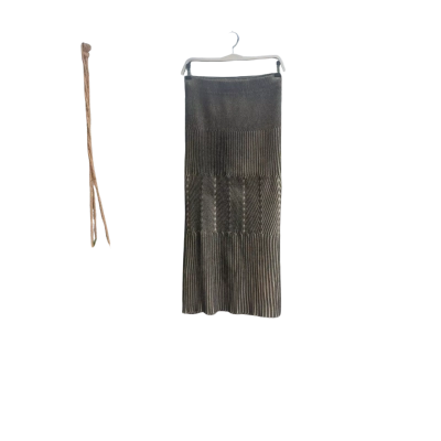 Liz Jordan Women's A-Line Knit Skirt Size 12 Beige / Black  