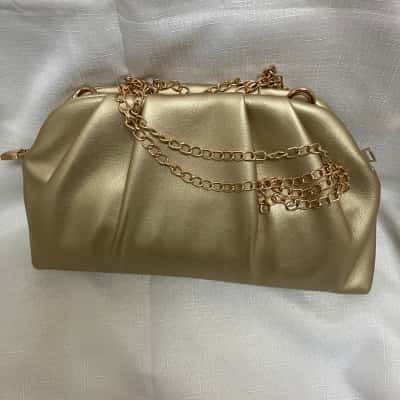  Womens Gold evening bag