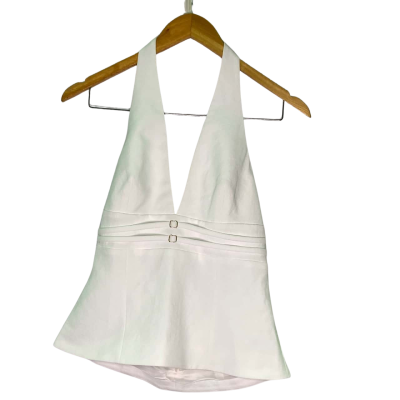 Kookai Womens  Size 36 Halter Neck Top White 